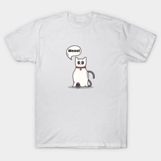 Ghost kitty - Meoo! T-Shirt